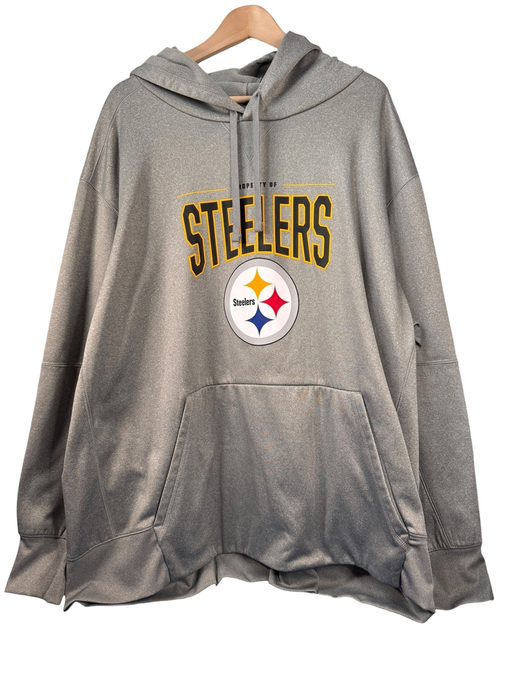 Nike Pittsburgh Steelers 4XL Gray Pullover Hoodie NFL Equipment Training Dri-FIT